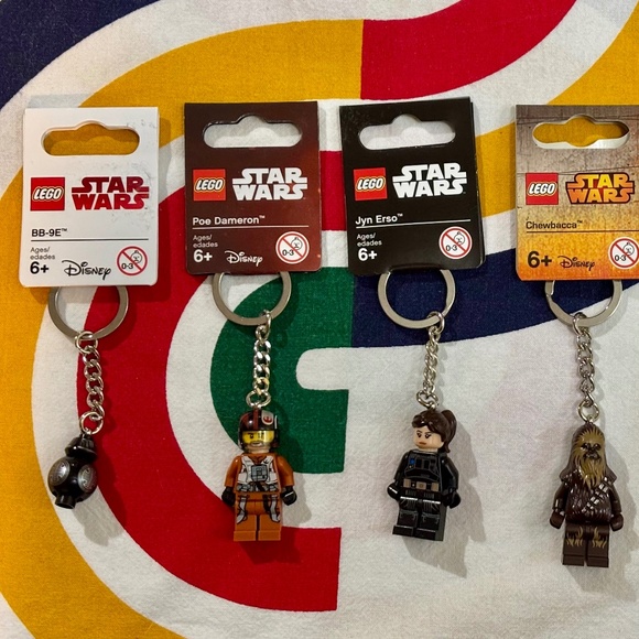 Lego Other - Bundle of SIX (6) UNUSED LEGO STAR WARS KEY CHAINS, with tags attached.